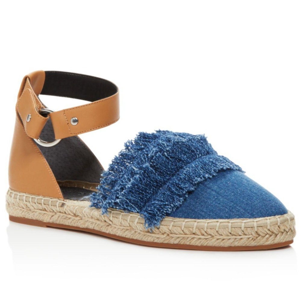 NEW Rebecca Minkoff Vicky Denim Blue Flats 8 M